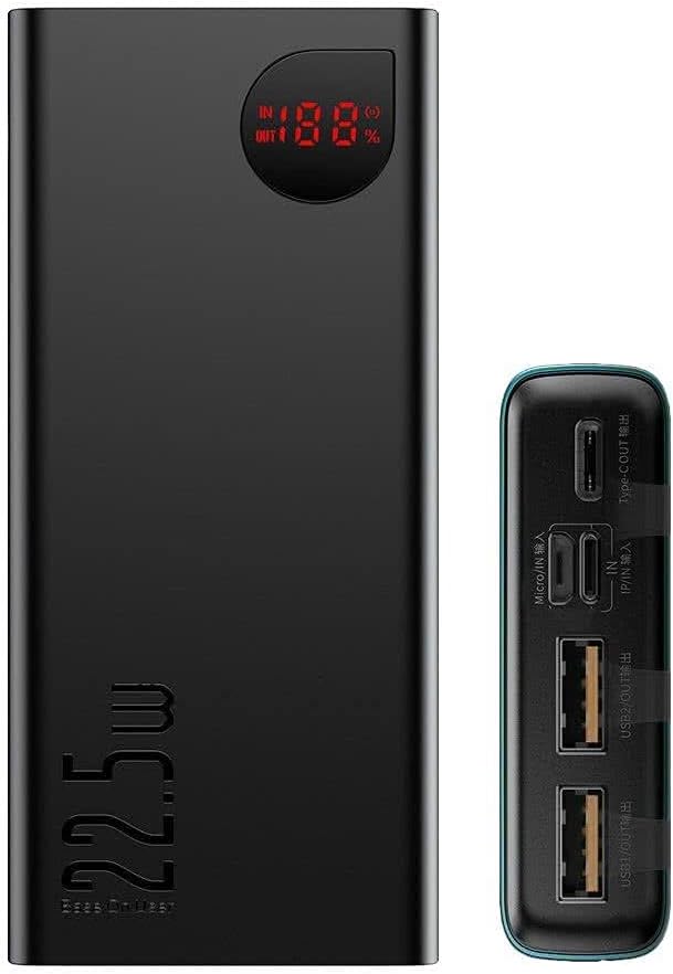 Picture of Baseus Adaman 22.5W 20000mAh Metal Digital Display Quick Charge Power Bank(Black)