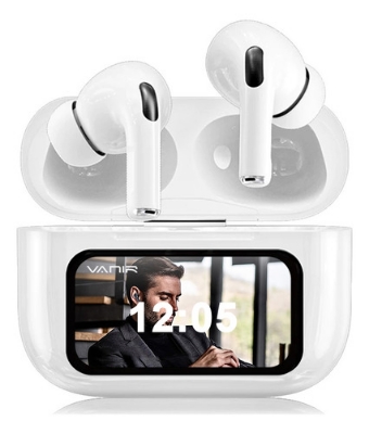 Picture of App Version A9 Pro Touch Screen Display Airpods with ANC ENC TWS Earbuds iOS and Android App Supported Airpods