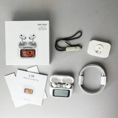 Picture of App Version A9 Pro Touch Screen Display Airpods with ANC ENC TWS Earbuds iOS and Android App Supported Airpods