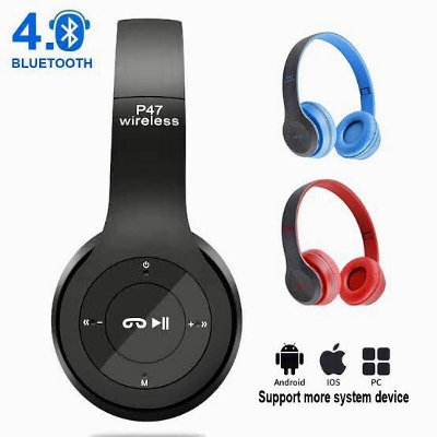 Picture of Exclusive P47 wireless bluetooth stereo headphones Foldable Premium Quality Headphones
