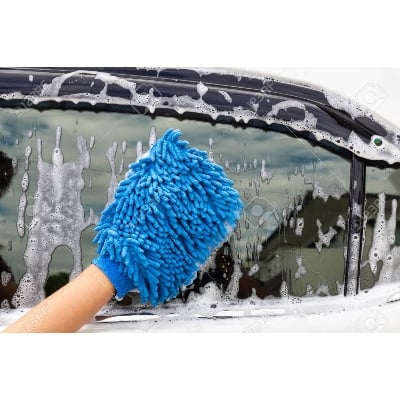 Picture of Double Sided Microfiber Cleaning Hand Gloves for Car