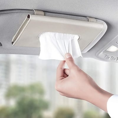 Picture of ar Tissue Holder, PU Leather Tissue Box ( Color Beige )