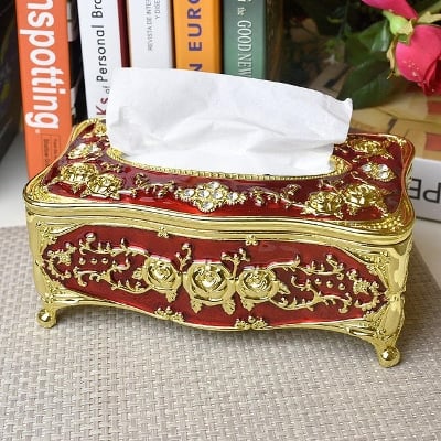 Picture of Best Luxury RED Tissue Box  Acrylic Rectangular Bedroom/ Car