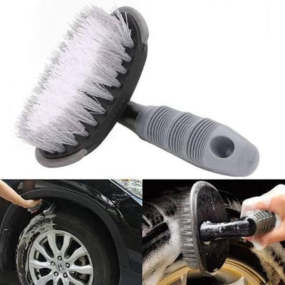 Picture of Car Tire Cleaning Brush Auto Care Wheel Cleaner Brush for Carriage Cleaning Black/White