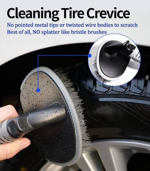 Picture of Car Tire Cleaning Brush Grey