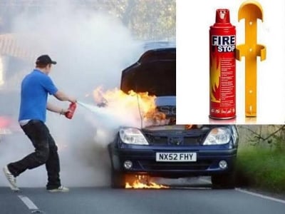 Picture of Car Fire Extinguisher Stop Spary 1000ml Red