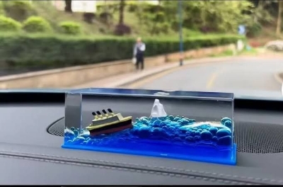 Picture of Fibreglass Decorative Titanic Cruise Ship, For Interior Decoration Blue