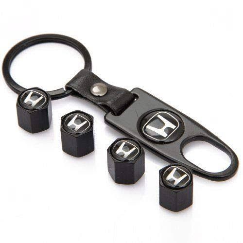 Picture of Air Caps Cover with Keychain for Honda - Black, 4 Pieces