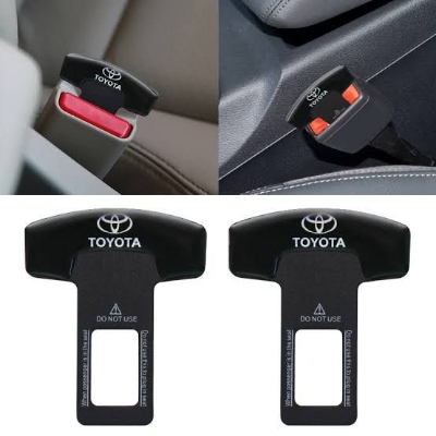 Picture of 2-Piece Car Styling Safety Clip Seat Belt Plug Alarm Canceller - Ensure Safety with This Easy-to-Use Car Accessory for Toyota Black