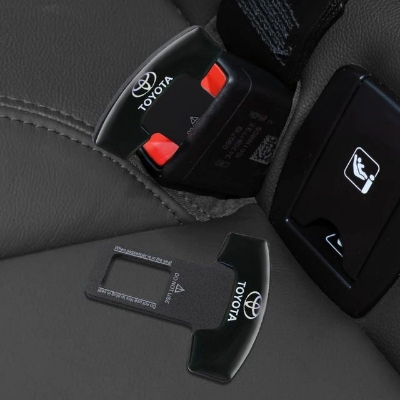 Picture of 2-Piece Car Styling Safety Clip Seat Belt Plug Alarm Canceller - Ensure Safety with This Easy-to-Use Car Accessory for Toyota Black