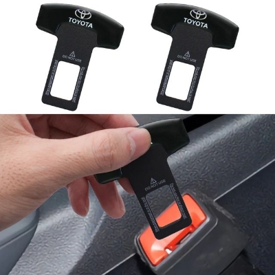 Picture of 2-Piece Car Styling Safety Clip Seat Belt Plug Alarm Canceller - Ensure Safety with This Easy-to-Use Car Accessory for Toyota Black