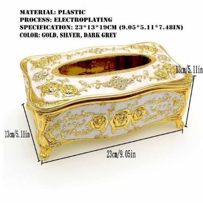 Picture of Tissue Box holder Golden Car,Office, Home