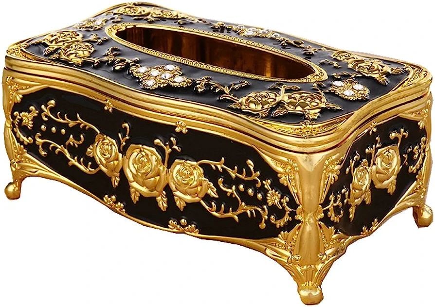 Picture of Tissue Box holder Golden Car,Office, Home