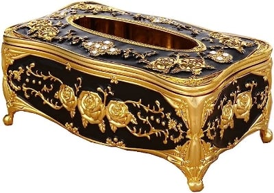 Picture of Tissue Box holder Golden Car,Office, Home