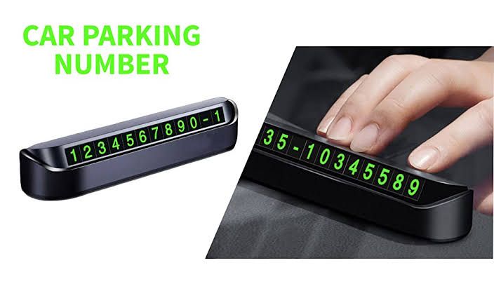 Picture of Car Parking Number Display holder Black