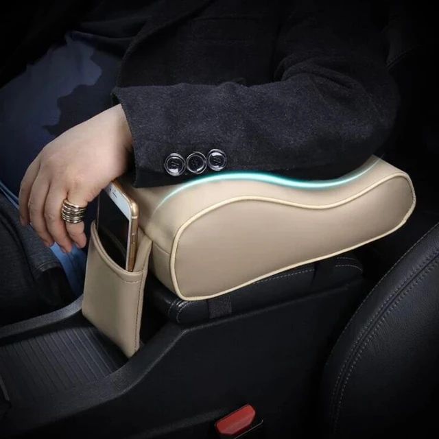 Picture of PU Leather Memory Foam Car Armrest Cushions Armrest pillow Beige