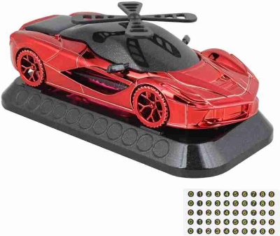 Picture of Car Shaped Solar Perfume air Fragrance Diffuser Car Dashboard Showpiece Perfume (Red )