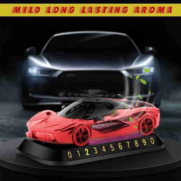 Picture of Car Shaped Solar Perfume air Fragrance Diffuser Car Dashboard Showpiece Perfume (Red )