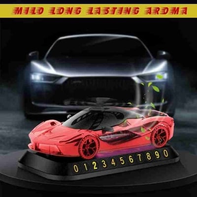 Picture of Car Shaped Solar Perfume air Fragrance Diffuser Car Dashboard Showpiece Perfume (Red )