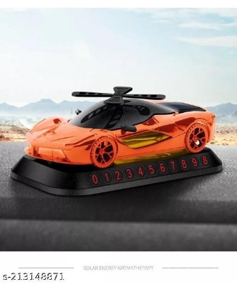 Picture of Car Shaped Solar Perfume air Fragrance Diffuser Car Dashboard Showpiece Perfume (Golden)