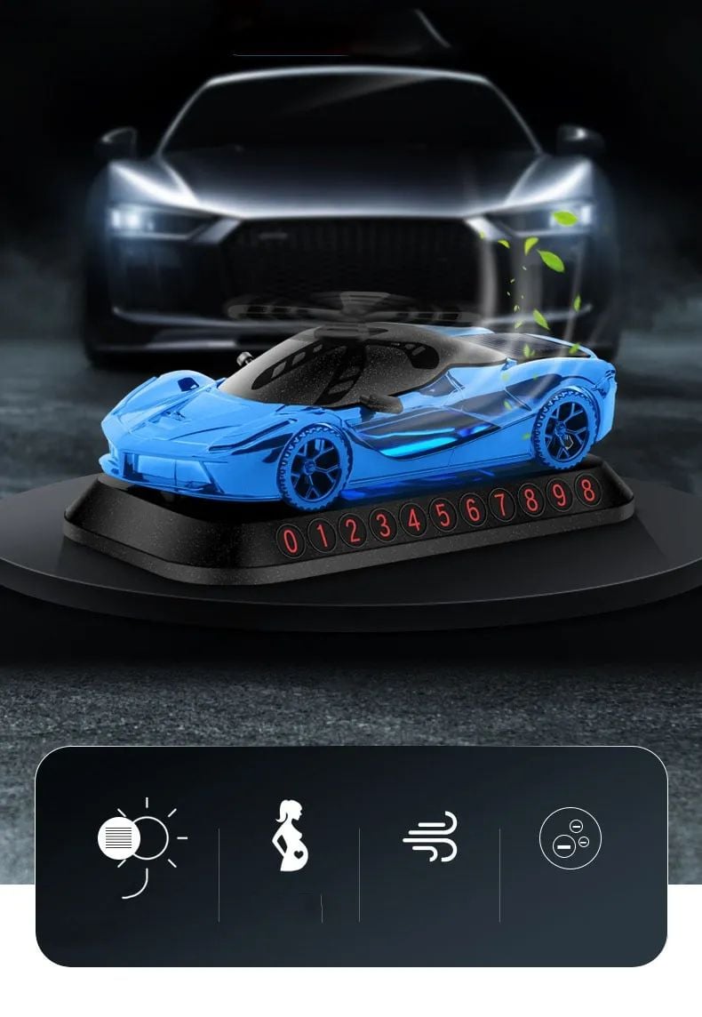 Picture of Car Shaped Solar Perfume air Fragrance Diffuser Car Dashboard Showpiece Perfume (Blue)