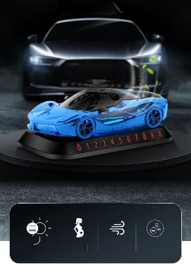 Picture of Car Shaped Solar Perfume air Fragrance Diffuser Car Dashboard Showpiece Perfume (Blue)