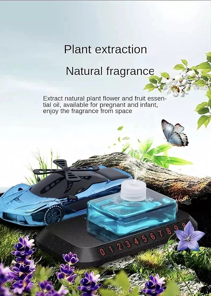 Picture of Car Shaped Solar Perfume air Fragrance Diffuser Car Dashboard Showpiece Perfume (Blue)