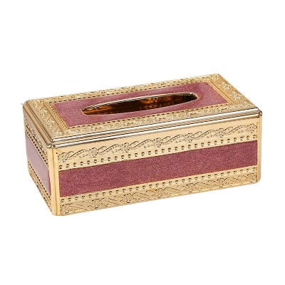 Picture of Modern Luxury Facial Tissue Box Napkin Paper Holder Case Napkin Box Tissue Dispenser Tissue Holder for Room Bathroom Ornament Red