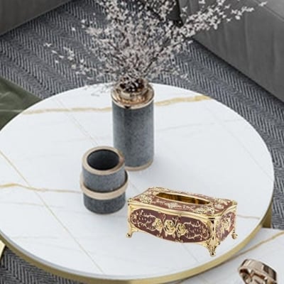 Picture of European-Style Luxury Tissue Box Universal Paper Holder Red