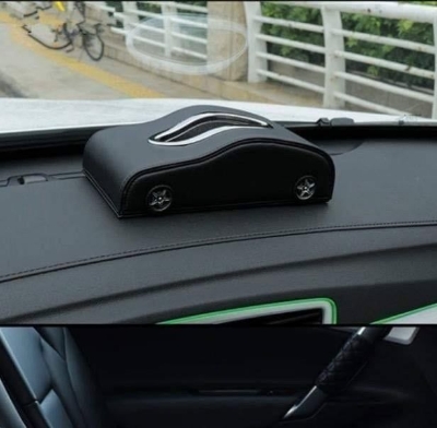 Picture of Car Shape Tissue Box Up Leather Black