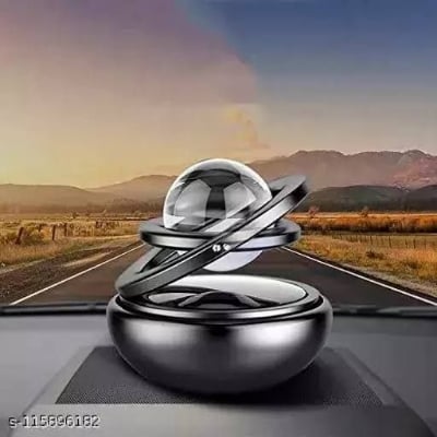 Picture of Car Dashboard Showpiece With Air freshener Solar Rings 360° Rotat