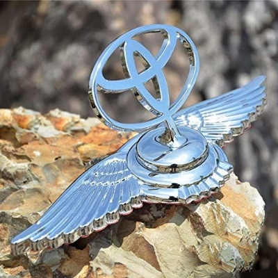 Picture of 3D Chrome Metal Car Front Hood Ornament Car Bonnet Sticker Badge Toyota Logo For Toyota All Car Silver