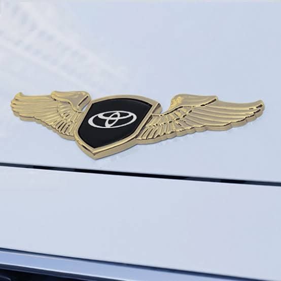 Picture of Metal Car Front Hood Bonnet Sticker Angle Wings Emblem Toyota