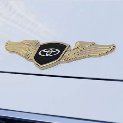 Picture of Metal Car Front Hood Bonnet Sticker Angle Wings Emblem Toyota