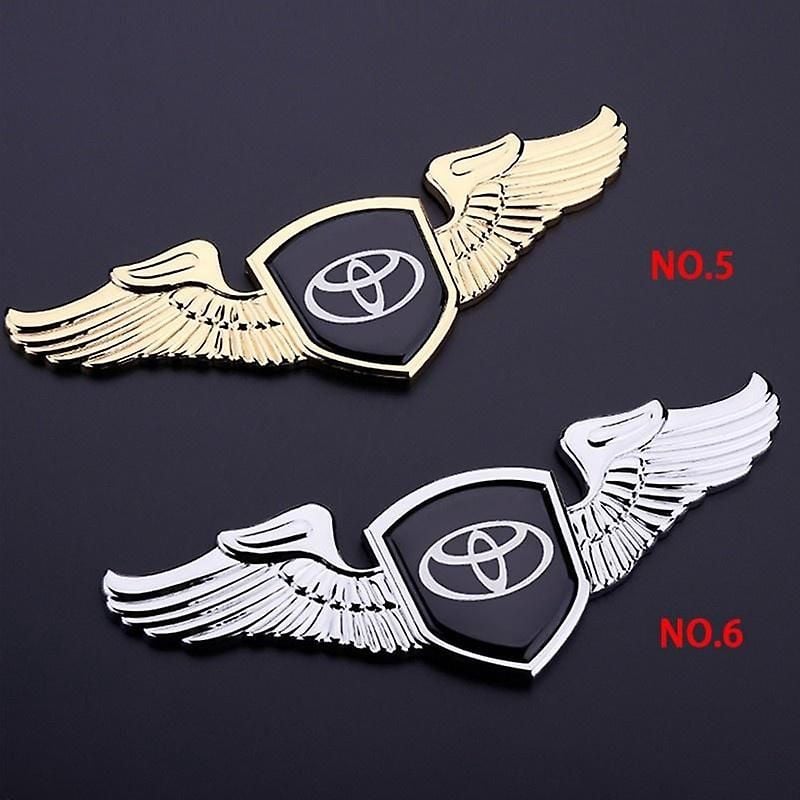 Picture of Metal Car Front Hood Bonnet Sticker Angle Wings Emblem Toyota