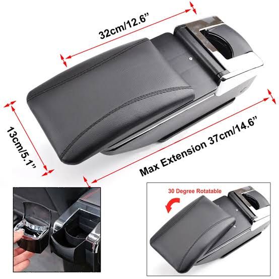 Picture of Multifunctional Universal Car Console Box Black