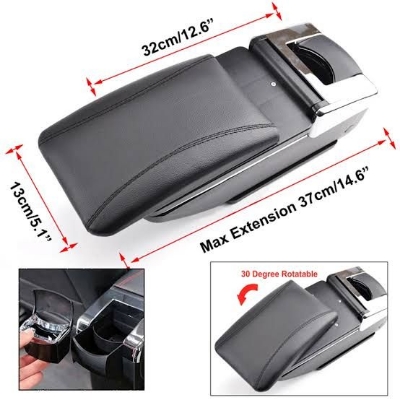 Picture of Multifunctional Universal Car Console Box Black