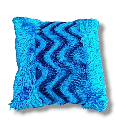 Picture of Soft Square Cushion Pillow USE Car Office Chair Blue