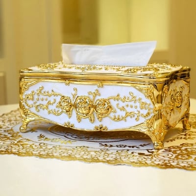 Picture of Random Color Luxury Style Home and Car Tissue Box with Case Holder