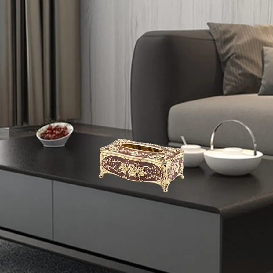 Picture of Random Color Luxury Style Home and Car Tissue Box with Case Holder