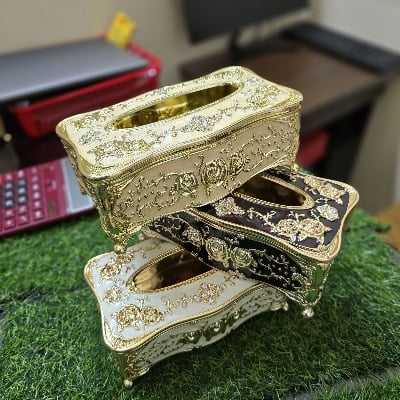 Picture of Random Color Luxury Style Home and Car Tissue Box with Case Holder