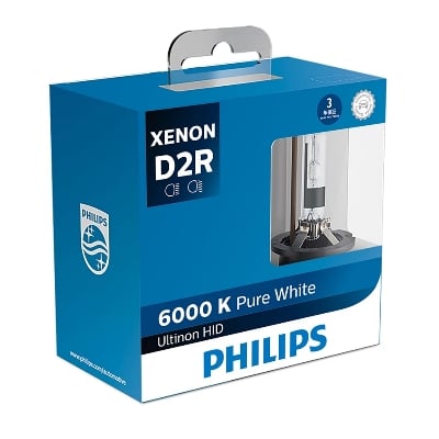 Picture of Philips Ultinon HID Xenon  D2R D4R  D4S WXX2 35W 6000K Pure  White Light Xenon Headlight Car Bulbs Auto Lamps (Twin Pack)