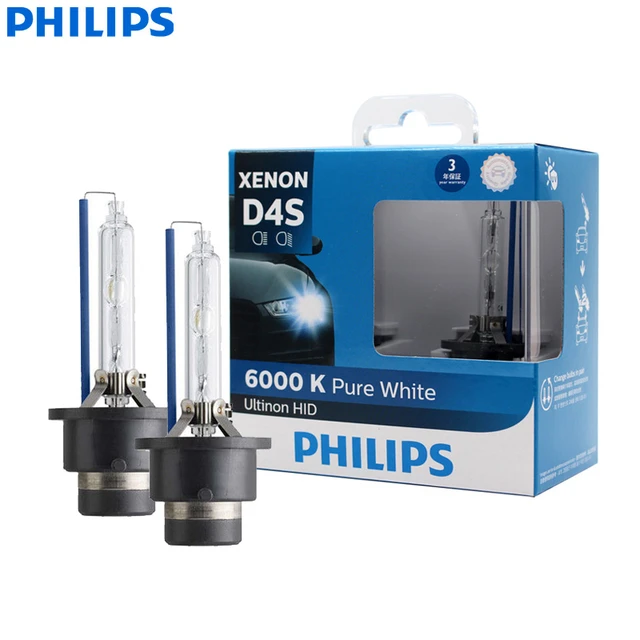 Picture of Philips Ultinon HID Xenon  D2R D4R  D4S WXX2 35W 6000K Pure  White Light Xenon Headlight Car Bulbs Auto Lamps (Twin Pack)