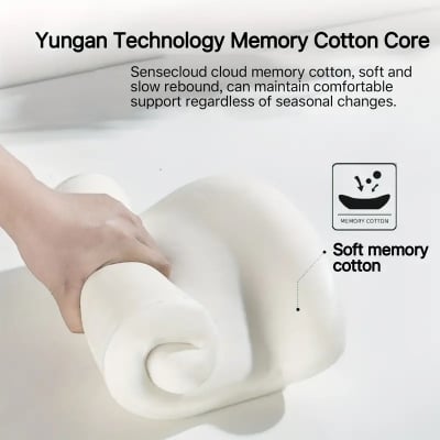 Picture of Lumbar support and car neck pillow for office chairs and car seats, soft memory foam ergonomic seat cushion with adjustable straps, ergonomic and comfortable design Black