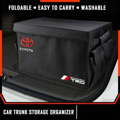 Picture of Luxury  Car Trunk Storage Box Large Capacity Trunk Bag Luggage Storage Soft Storage Box Embroidered Toyota TRD Logo