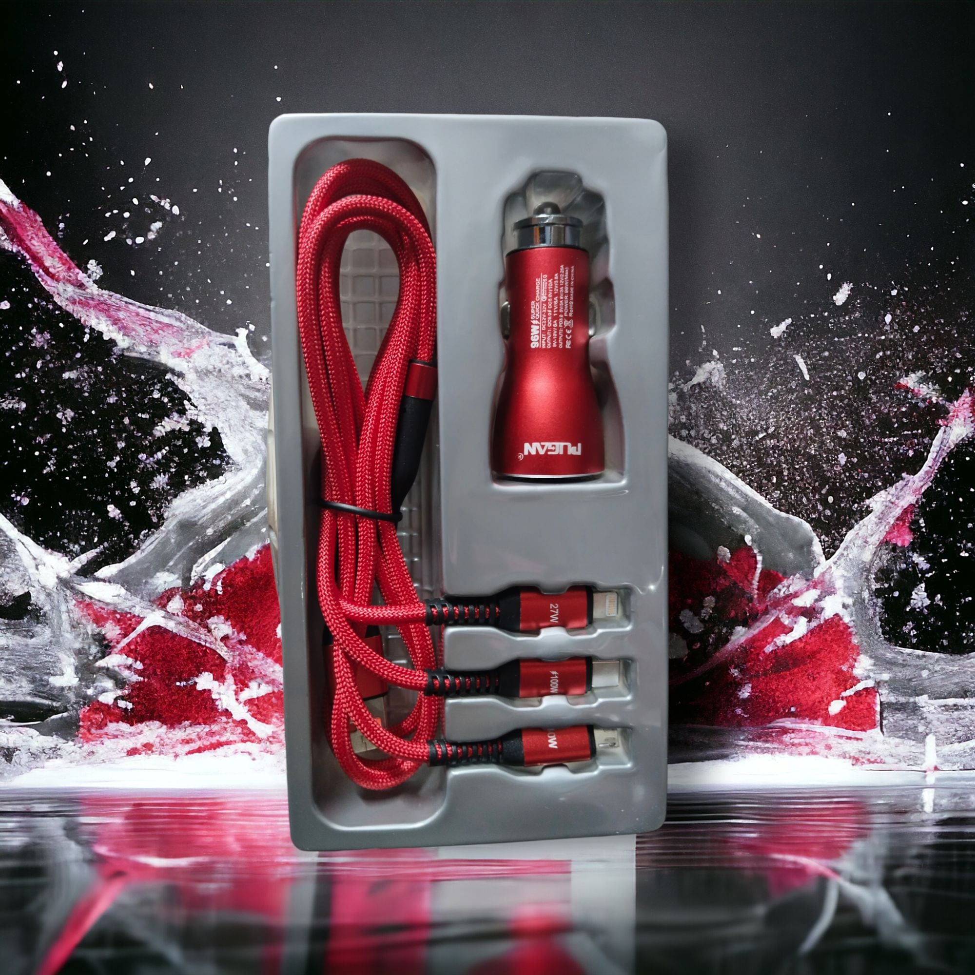 Picture of 3in1 Car Fast Charger 96W 15A