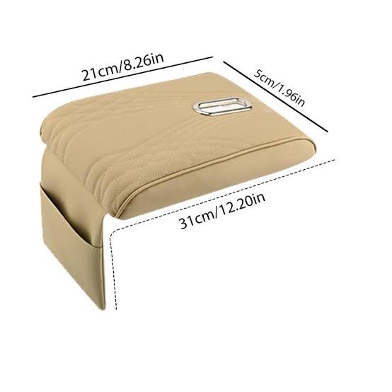 Picture of Car Arm Rest Cushion with Tissue paper pad Car Armrest Cover Leather Car Armrest Box Pad, Arm Rest for Car Console Cover, Auto Armrest Cover New Car Accessories Universal Arm Rest Pads for