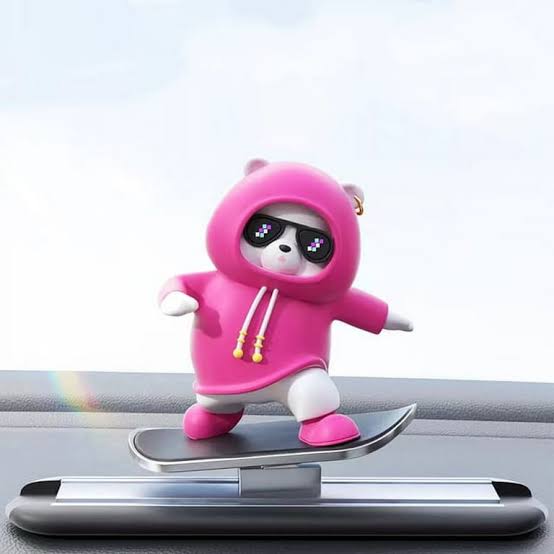 Picture of New Dashboard Car Ornaments Skateboard Bear Sliding Moving toon Interior Decoration