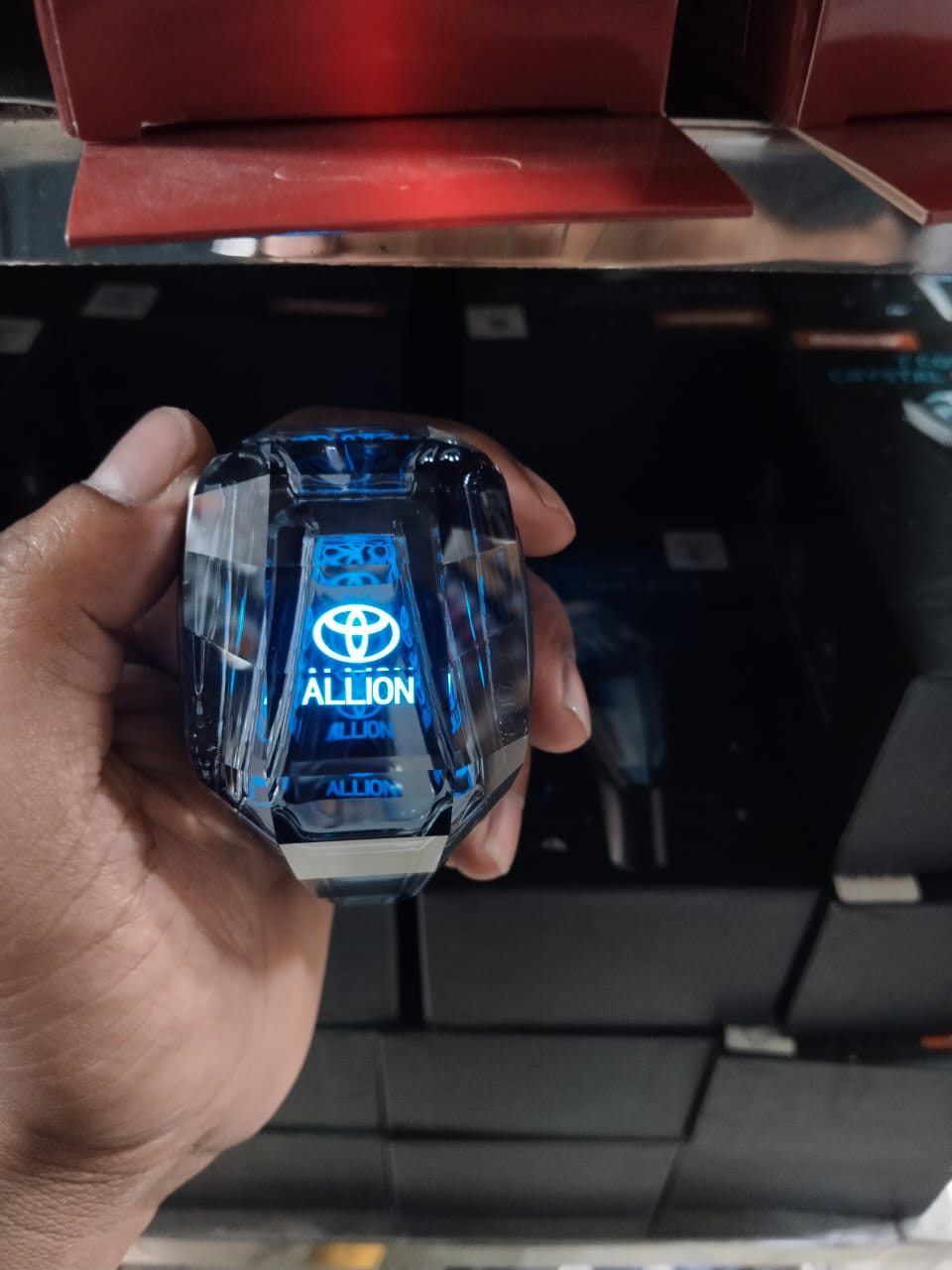 Picture of Custom crystal gear shift knob with LED lighting Toyota TRD Allion Premio