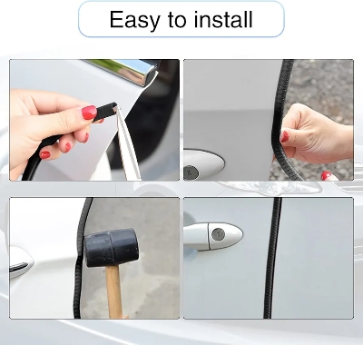 Picture of Car Door Edge Guards, Universal Rubber Seal Protector U Shape Edge Trim Car Door Edge Protection for Most Car, Aluminum Boat Edge Guards ( 5Meter )